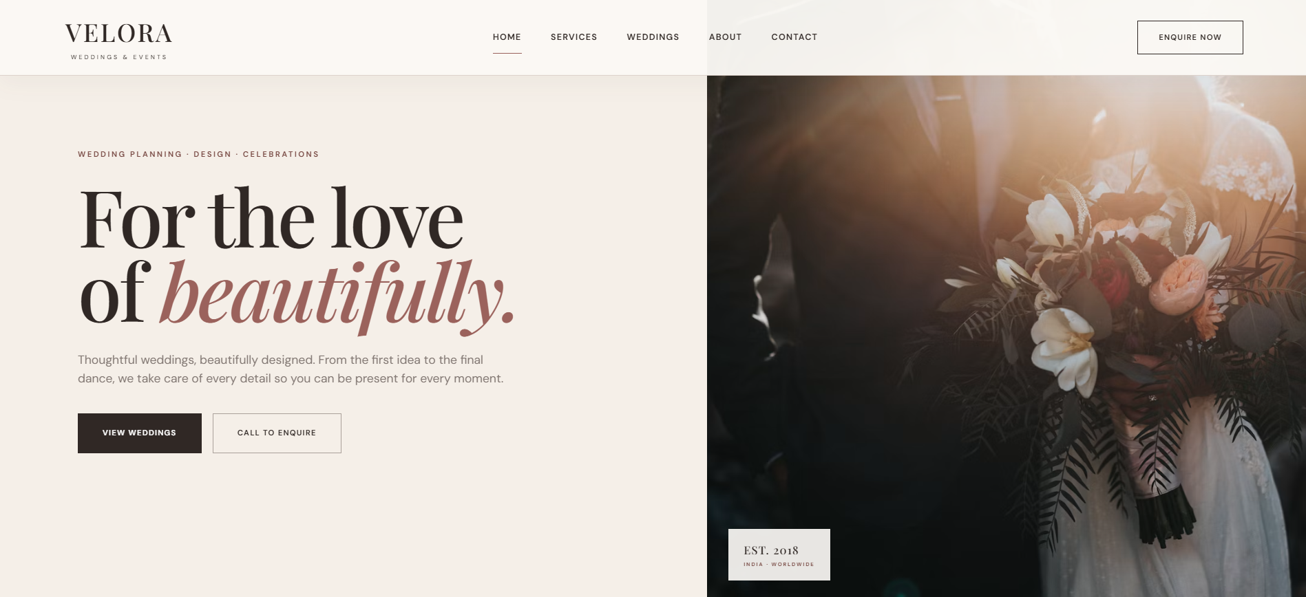 Wedding Planner website preview