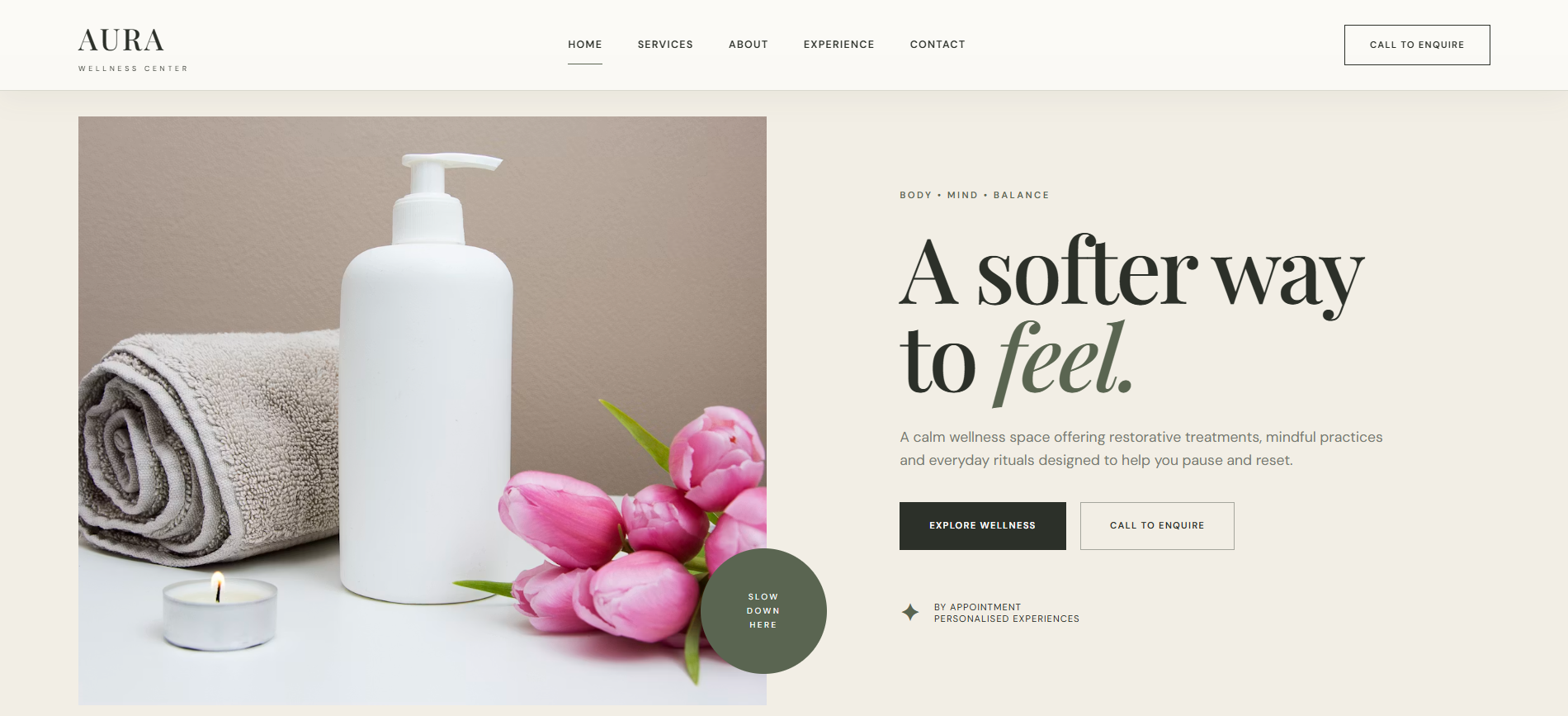 Wellness Center website preview